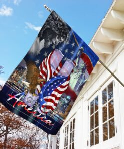 god bless america. patriot day 9.11 flag mlh1716f 4527