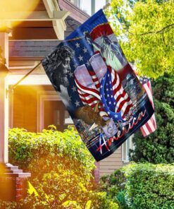 god bless america. patriot day 9.11 flag mlh1716f 5091