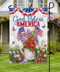God Bless America 4th of July Patriotic Flag MLN1426F