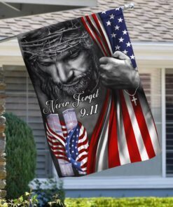 god bless america 911 flagwix™ god jesus never forget september 11th american flag trl1198f 7406