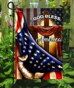 god bless america christian cross flag 3820
