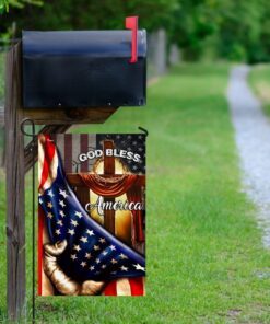 god bless america christian cross flag 4767
