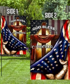 god bless america christian cross flag 6939