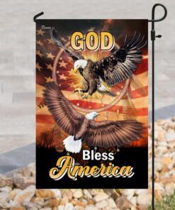 god bless america eagle dreamcatcher flag 2714