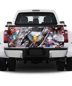 god bless america eagle truck tailgate decal sticker wrap 2637