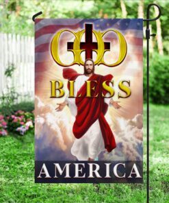 god bless america flag ntb444f 4001