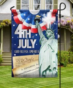 God Bless America Patriot Independence Day 4th of July Flag MLN1483F