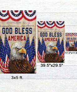god bless america patriotic eagle independence day tqn1241f 1201