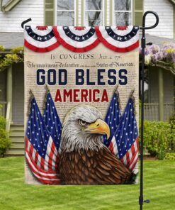 God Bless America Patriotic Eagle Independence Day TQN1241F
