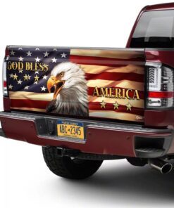 god bless america truck tailgate decal sticker wrap 1559
