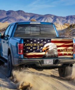 god bless america truck tailgate decal sticker wrap 2328