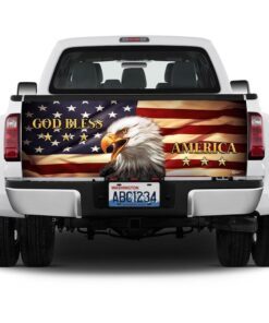 god bless america truck tailgate decal sticker wrap 4099
