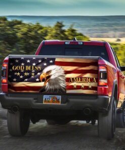 god bless america truck tailgate decal sticker wrap 6677