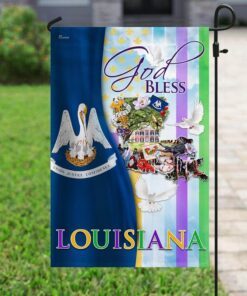 god bless louisiana flag 7032