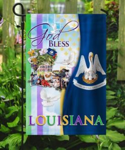 god bless louisiana flag 8680