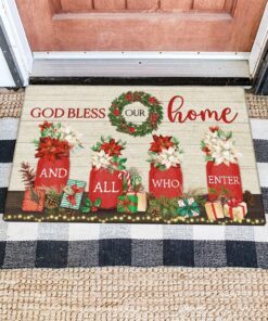 god bless our home and all who enter christmas doormat tqn619dm 2800