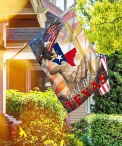 God Bless Texas American Flag