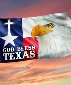 God Bless Texas Eagle Grommet Flag TQN304GF