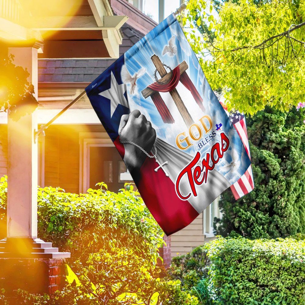 God Bless Texas Strong Faith Flag