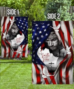 god faith over fear flag 7782