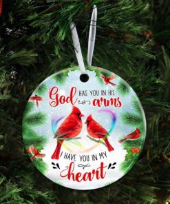 god has you in his arms, i have you in my heart ceramic ornament 3926