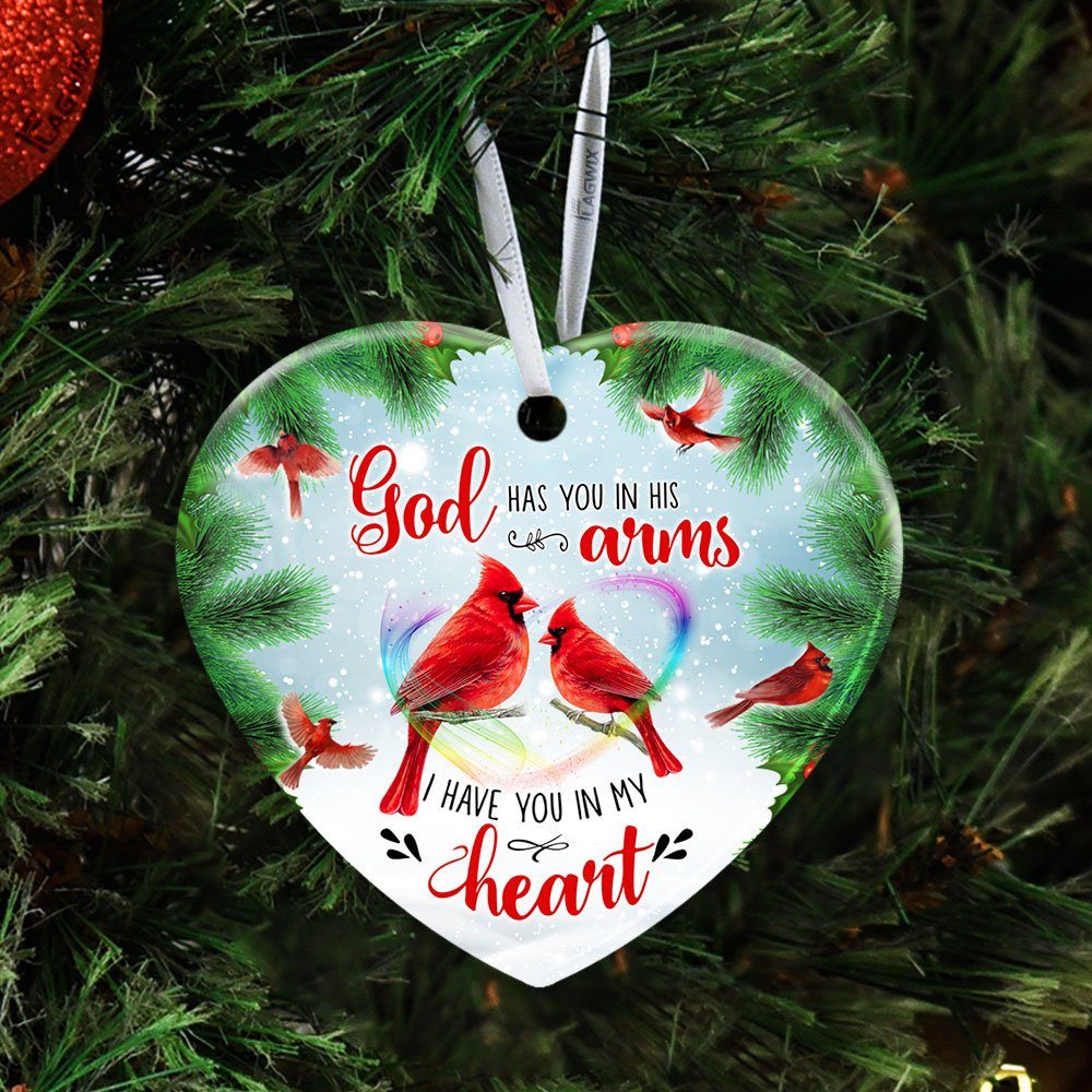 God Has You In His Arms, I Have You In My Heart Ceramic Ornament - Image 3