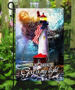 god is my light. lighthouse american flag thh3142fv3 2160