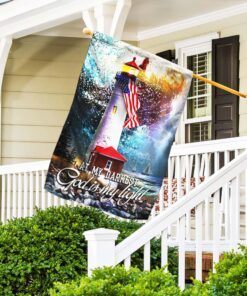 god is my light. lighthouse american flag thh3142fv3 5526
