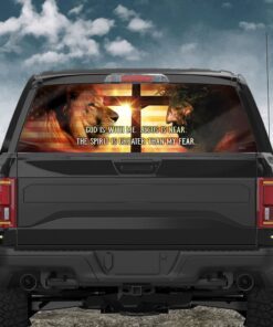 God Is With Me, Jesus Is Near American Rear Window Decal ANL24CD