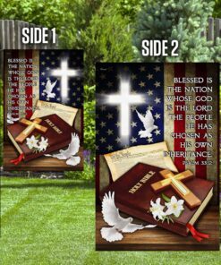 god jesus blessed is the nation whose god is the lord flag mlh1712f 2123