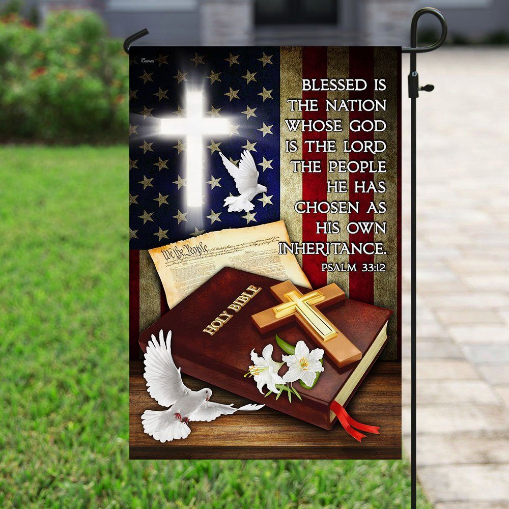 God Jesus Blessed Is The Nation Whose God Is The Lord Flag MLH1712F - Image 7