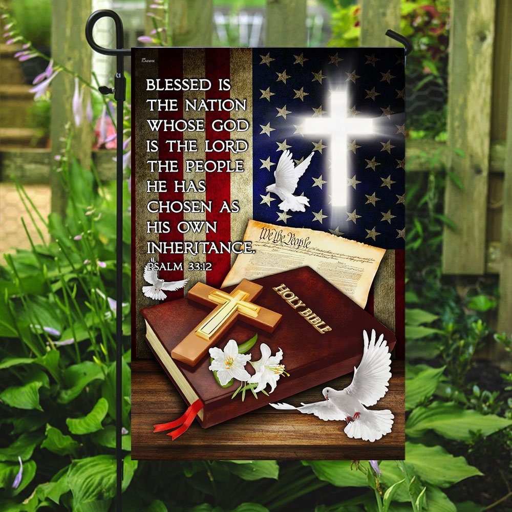 God Jesus Blessed Is The Nation Whose God Is The Lord Flag MLH1712F - Image 8