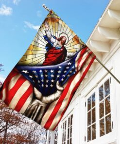 god jesus christian american flag 5435