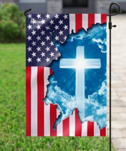 god jesus christian cross american flag 1835