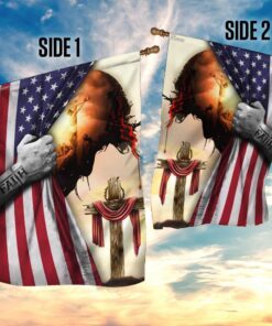 god jesus christian cross faith american flag 2390