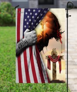 god jesus christian cross faith american flag 7237