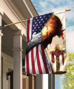 God Jesus Christian Cross Faith American Flag