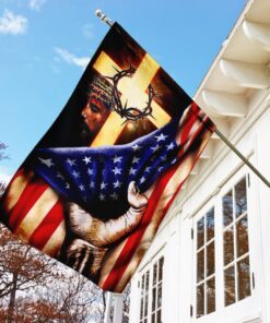 god jesus cross american u.s. flag 1386