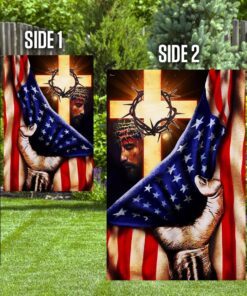god jesus cross american u.s. flag 1962