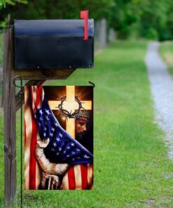 god jesus cross american u.s. flag 8803