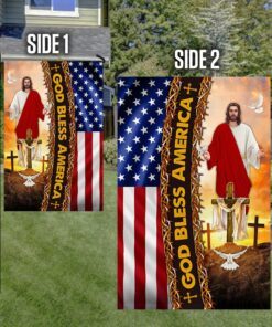 god jesus cross flag god bless america flag mlh2112f 6008