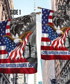 god jesus flag one nation under god american eagle mlh1967f 8500