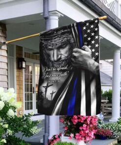 God Jesus Thin Blue Lives Law Enforcement Flag
