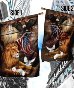 god lion american eagle flag 2321