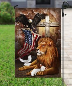 god lion american eagle flag 4302