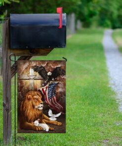 god lion american eagle flag 7445