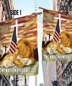 god lion of jesus flag one nation under god lnh039f 3134