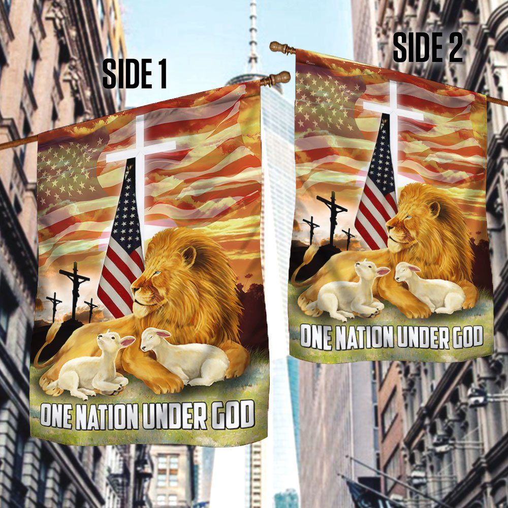 God Lion Of Jesus Flag One Nation Under God LNH039F - Image 3