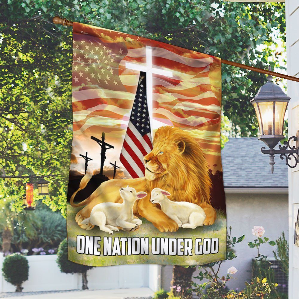God Lion Of Jesus Flag One Nation Under God LNH039F - Image 2