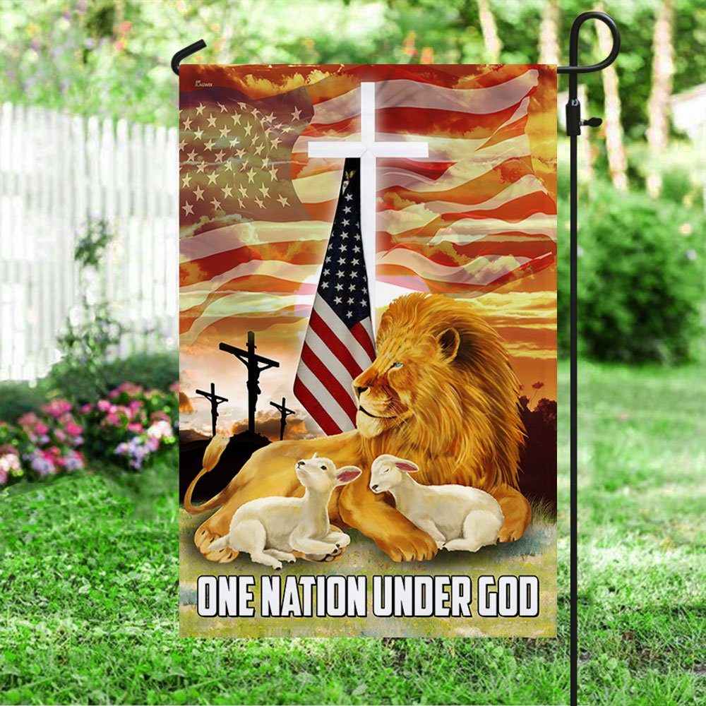 God Lion Of Jesus Flag One Nation Under God LNH039F - Image 4